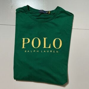 Polo Ralph Lauren Green Spellout Big & Tall Crewneck Graphic Pony Logo T-Shirt